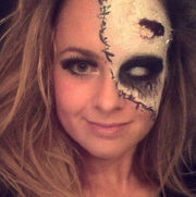 Crazy Party kleurlenzen – Full Zombie Wit