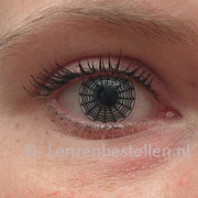 Crazy Party kleurlenzen – Spiderweb Wit
