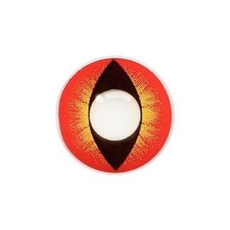 Crazy Party kleurlenzen – Cat Eye Rood/Geel