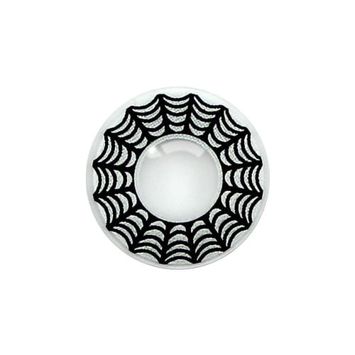 Crazy Party kleurlenzen – Spiderweb Wit